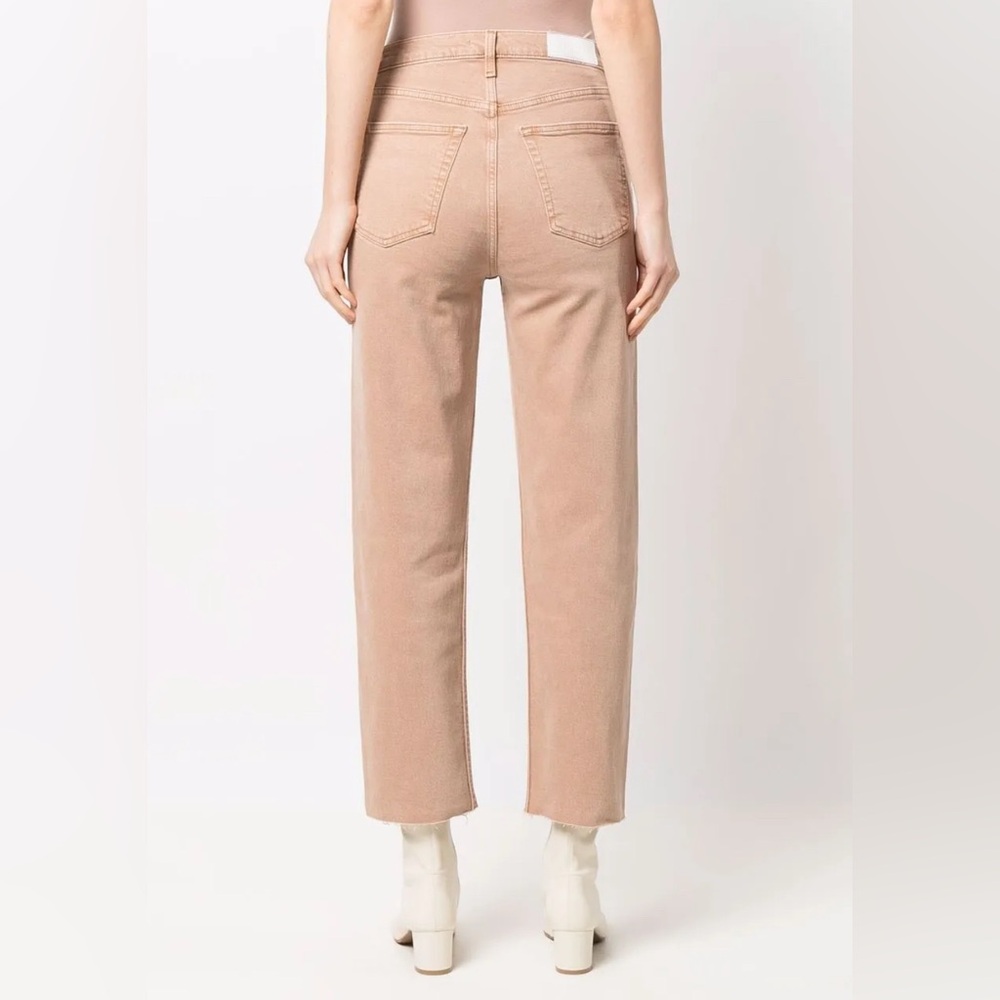 RE/DONE ’70s Ultra High Cropped Jeans – Sepia Beige Womens, 24, NWT - Picture 3 of 5